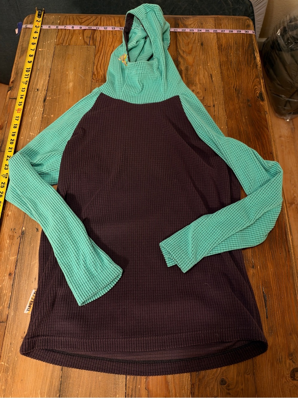 Custom Tumble On Outfitters Grid Fleece Hoodie Medium Thru Hiking Backpacking